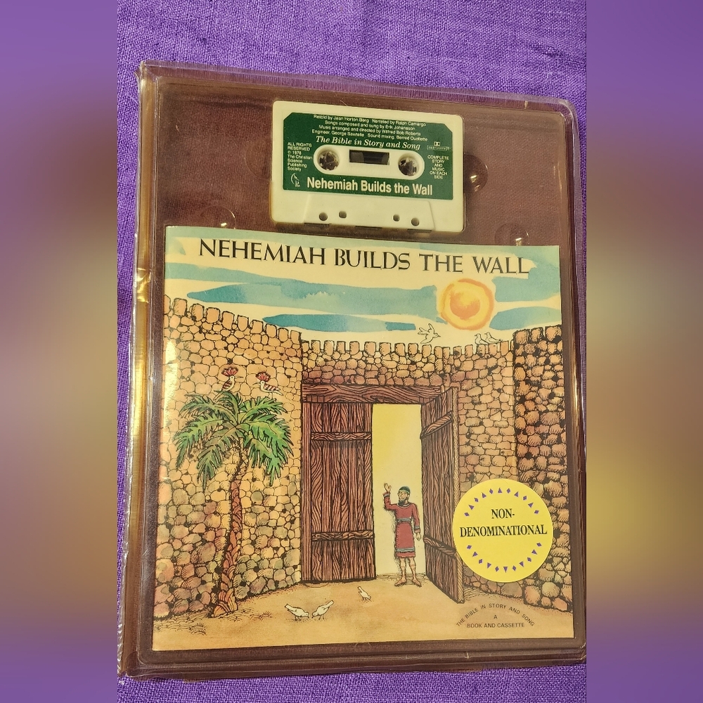 Book and Cassette: Nehemiah Builds The Wall: Bible Story  Pre-Owned